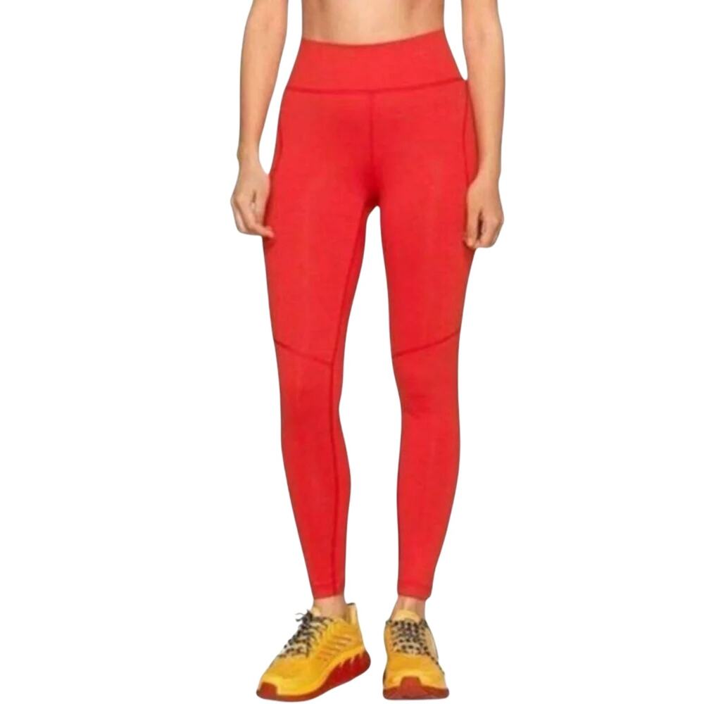 Outdoor Voices TechSweat 7/8 High Rise Crop Legging Red Small Gorpcore Sportif
